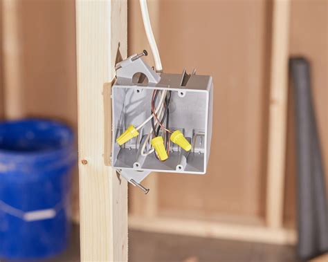 attach electric box to stud thru hole|metal electrical box to stud.